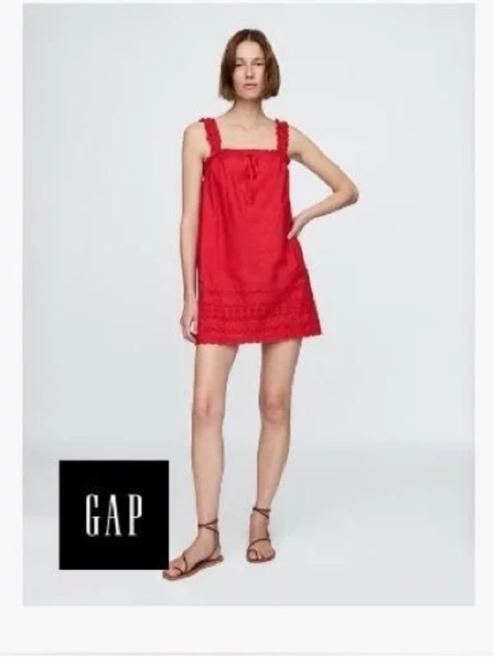 Gap x Doen red dress NWT